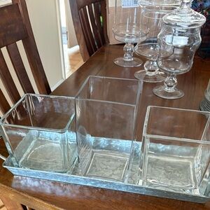 Galvanized Metal Decor Tray with Green The Spring Shop Sticker